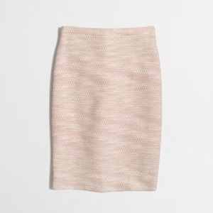 NWT J. Crew Peach Tweed Pencil Skirt